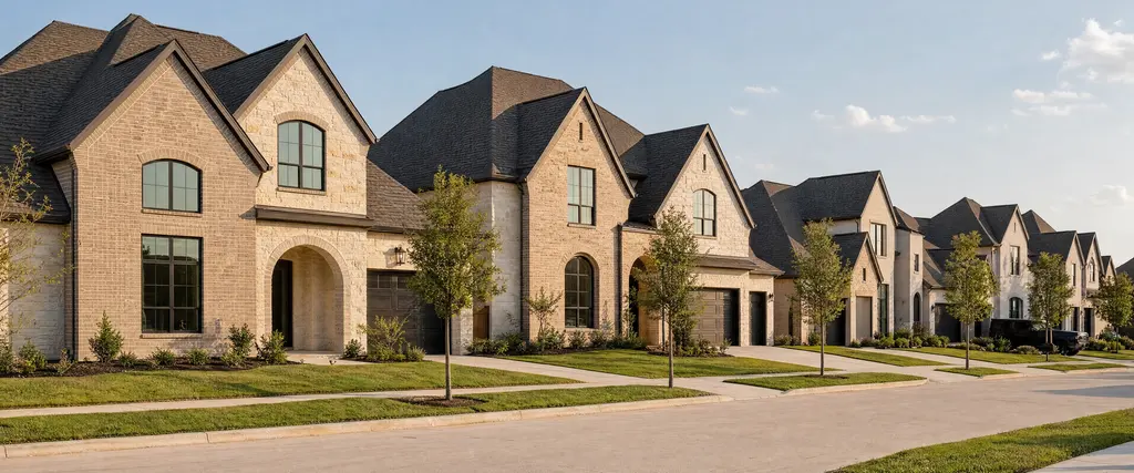 A residential street in Frisco.